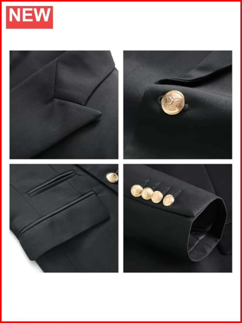 Men's Double Breasted 2 Piece Tuxedo Suit Set Formal Wedding